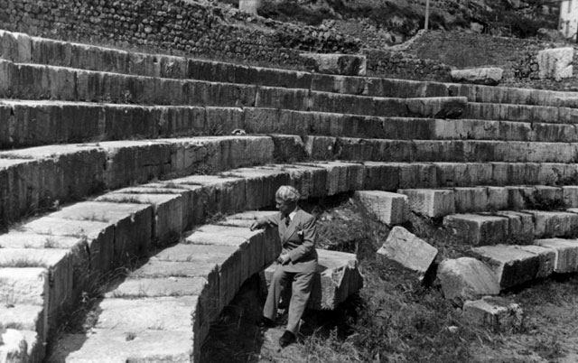 Uncle Eddie at the Teatro Romano Ventimiglia 1947